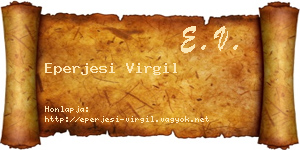 Eperjesi Virgil névjegykártya